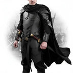 Viking Knight Shoulder Armor Set – Medieval PU Leather Pauldrons for Cosplay, LARP, Pirate & Steampunk Costume - Hadi Craft