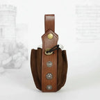 Viking Medieval Belt Pouch Retro Waist Bag Faux Leather Coin Purse Hanging Belt Bag for Men Women - Hadi Craft
