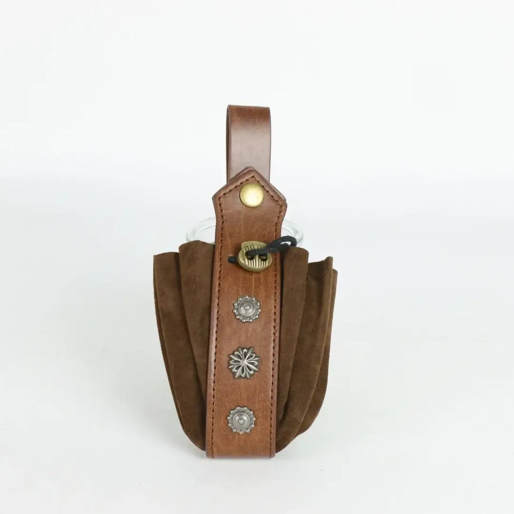 Viking Medieval Belt Pouch Retro Waist Bag Faux Leather Coin Purse Hanging Belt Bag for Men Women - Hadi Craft