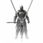 Viking Rune Arrow Necklace – Nordic Pendant Punk Hip Hop Jewelry for Men - Hadi Craft