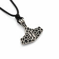 Viking Thor's Hammer necklace pendant with rope chain - Hadi Craft
