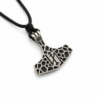 Viking Thor's Hammer necklace pendant with rope chain - Hadi Craft