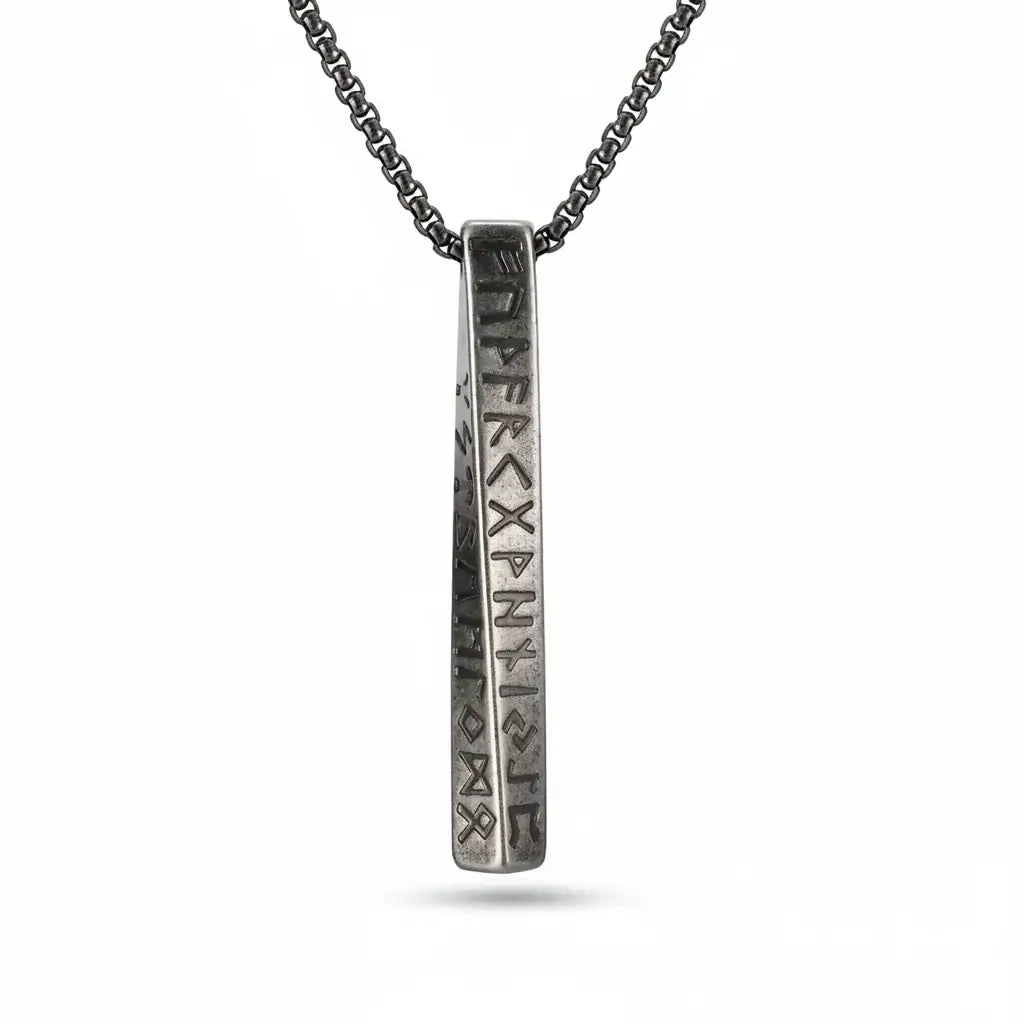 Viking Valknut Rune Necklace Nordic Odin Stainless Steel Pendant - Hadi Craft