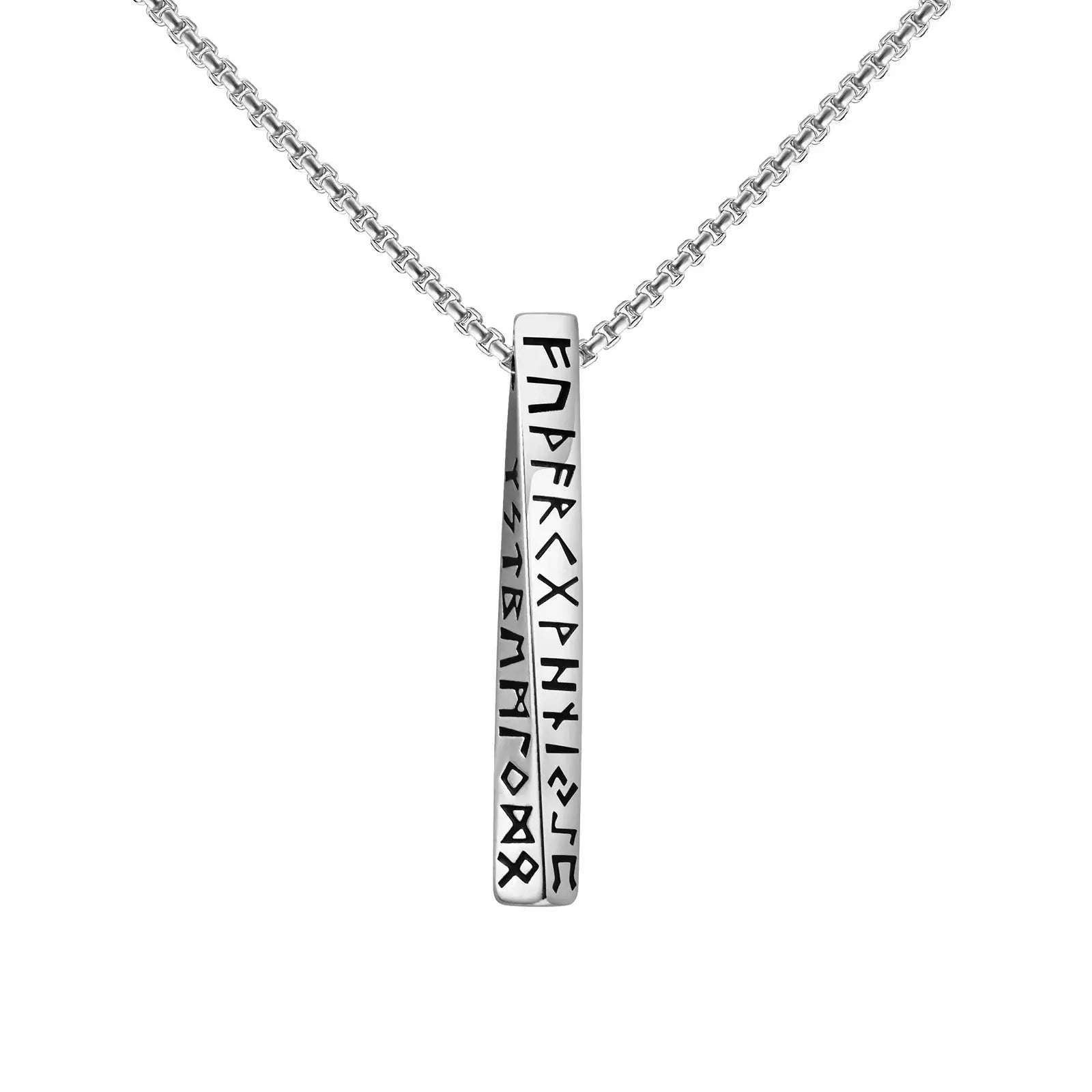 Viking Valknut Rune Necklace Nordic Odin Stainless Steel Pendant - Hadi Craft