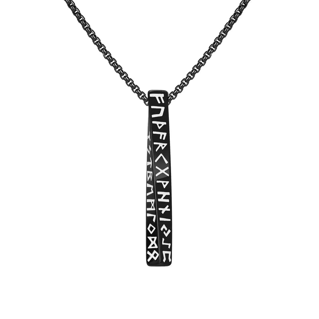 Viking Valknut Rune Necklace Nordic Odin Stainless Steel Pendant - Hadi Craft