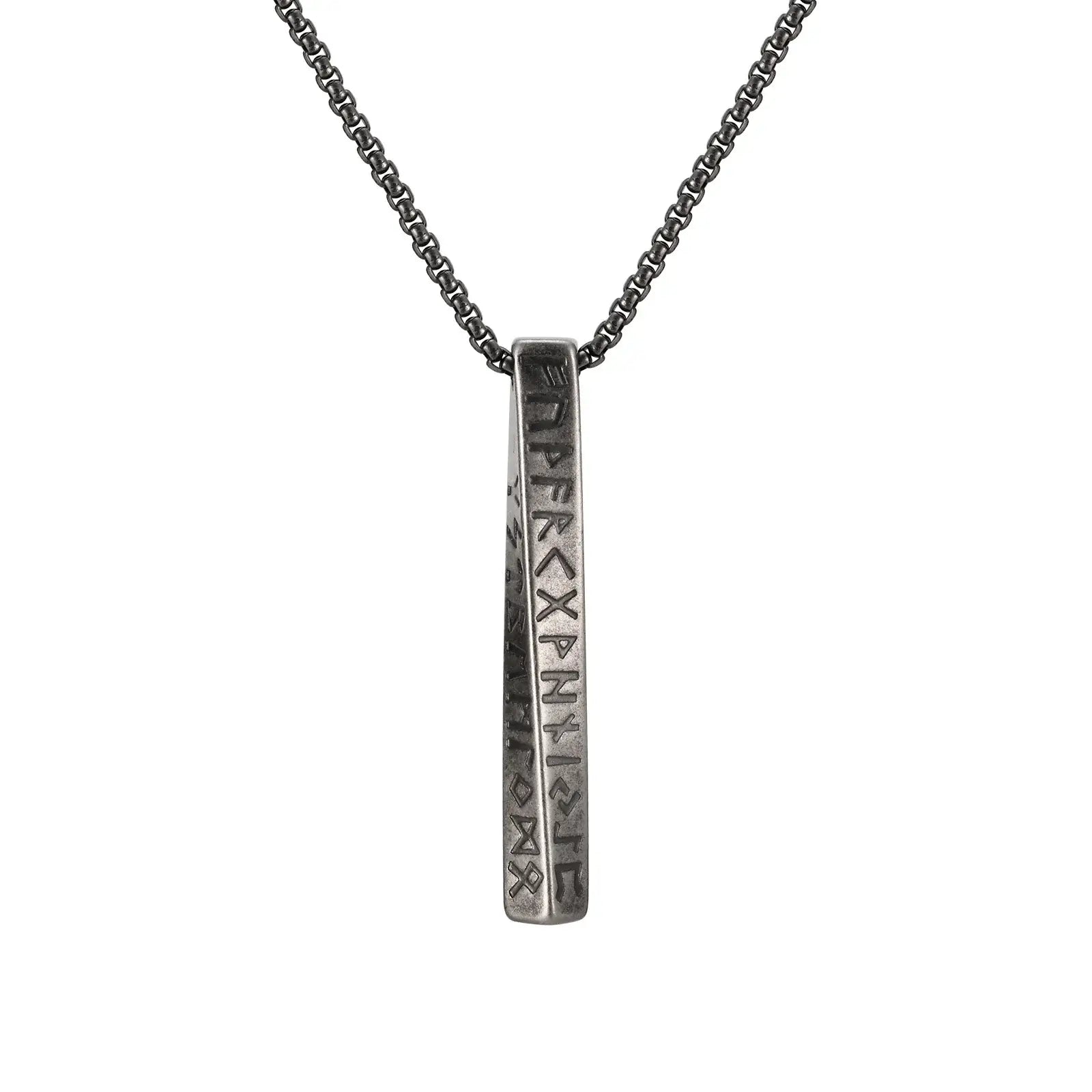 Viking Valknut Rune Necklace Nordic Odin Stainless Steel Pendant - Hadi Craft