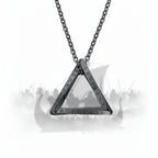 Viking Valknut Triangle Necklace – Stainless Steel Nordic Geometric Pendant - Hadi Craft