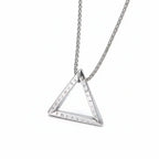 Viking Valknut Triangle Necklace – Stainless Steel Nordic Geometric Pendant - Hadi Craft