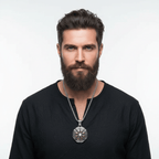 Viking Vegvisir Necklace for Men – Norse Compass Rune Pendant | Stainless Steel Gift Box - Hadi Craft