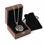 Viking Vegvisir Necklace for Men – Norse Compass Rune Pendant | Stainless Steel Gift Box - Hadi Craft