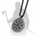 Viking rune compass necklace Norse Rune Compass Pendant for Men - Hadi Craft