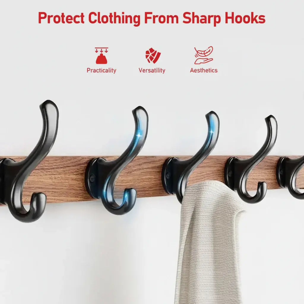 Wall Mount Coat Rack with Shelf – 5 Hook Entryway Organizer & Storage - Hadi Craft
