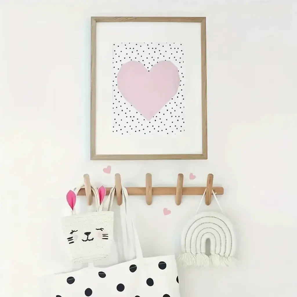 Wall Mounted Coat Rack by Hadi Craft USA - 5 Hooks