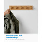 Wall Mounted Coat Rack with Heavy Duty hooks 1 Diameter Hooks 2 Pack - Hadi Craft