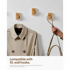 Wall Mounted Coat Rack with Heavy Duty hooks 1 Diameter Hooks 2 Pack - Hadi Craft