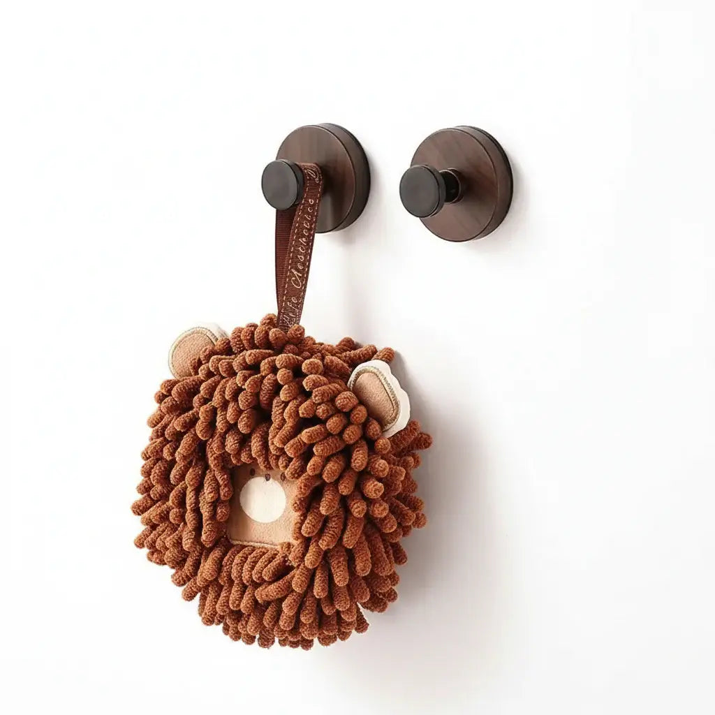 Walnut Wood Adhesive Wall Hook – Heavy Duty No Drill Door Hanger - Hadi Craft