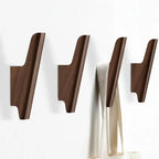 Walnut wall hooks 4 Pack Coat Hooks Wall Mount Hooks for Hanging Hat - Hadi Craft