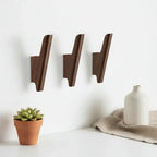 Walnut wall hooks 4 Pack Coat Hooks Wall Mount Hooks for Hanging Hat - Hadi Craft