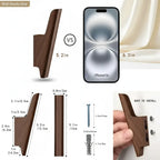 Walnut wall hooks 4 Pack Coat Hooks Wall Mount Hooks for Hanging Hat - Hadi Craft