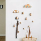 Water Drop Wooden Wall Hook – Modern Decorative Coat & Hat Hanger - Hadi Craft