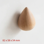 Water Drop Wooden Wall Hook – Modern Decorative Coat & Hat Hanger - Hadi Craft