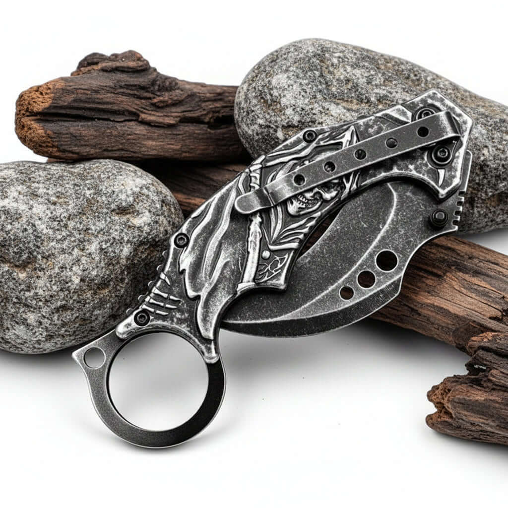 Wild Survival Folding Knife – Stainless Steel EDC Outdoor Knife - Hadi Craft