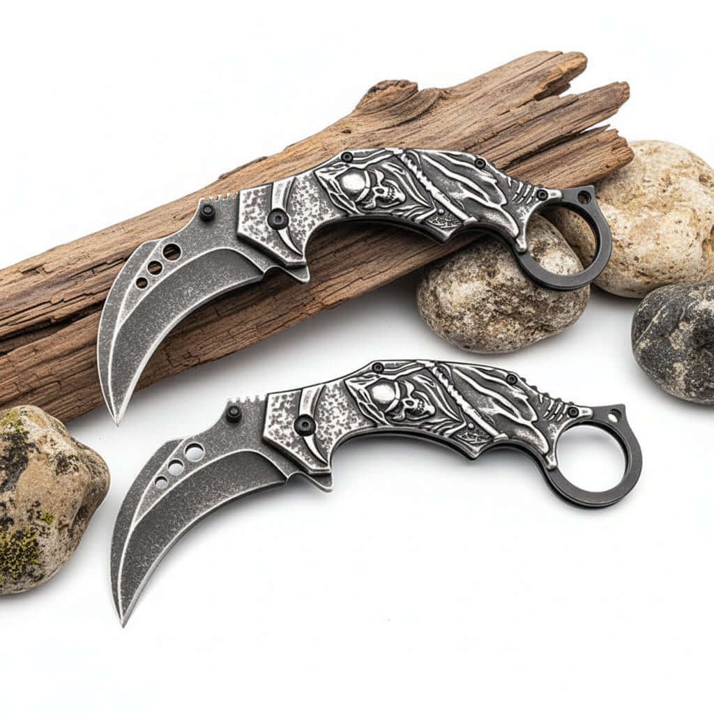 Wild Survival Folding Knife – Stainless Steel EDC Outdoor Knife - Hadi Craft