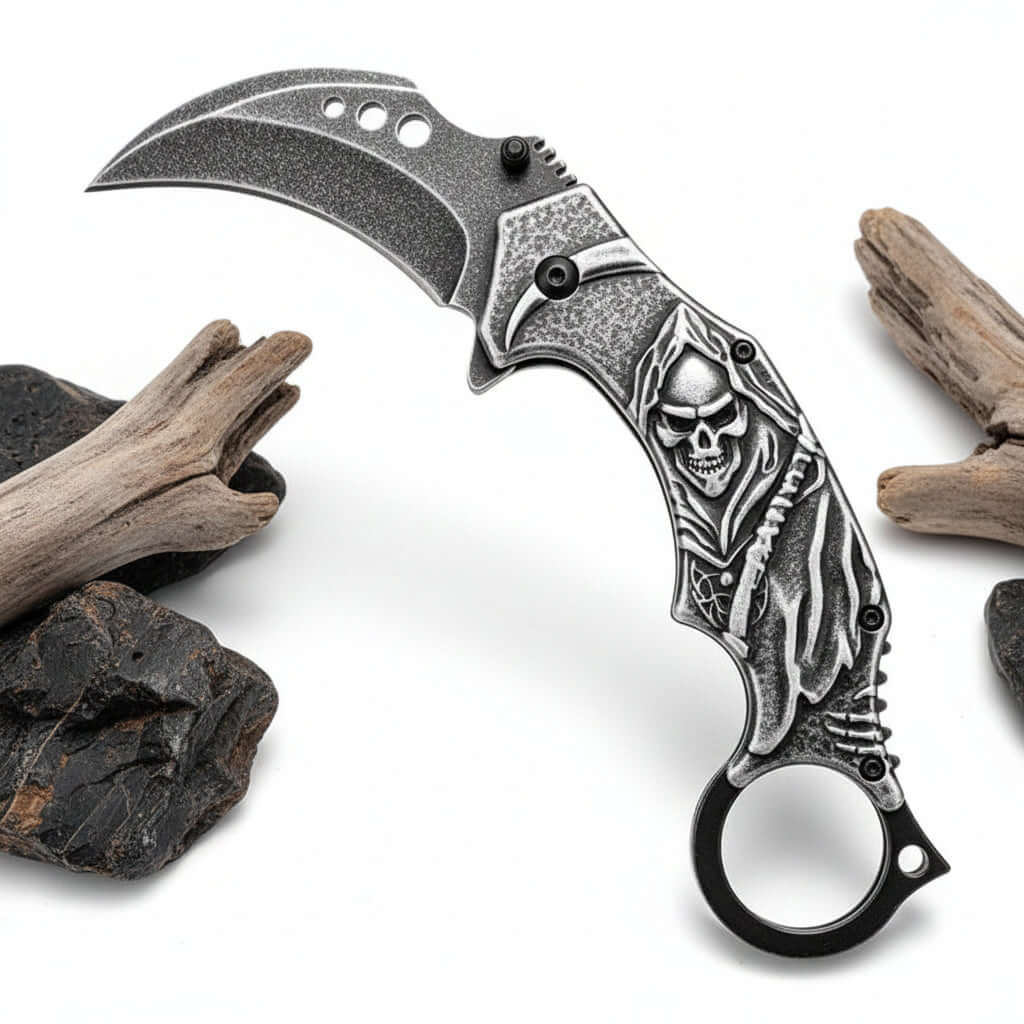 Wild Survival Folding Knife – Stainless Steel EDC Outdoor Knife - Hadi Craft