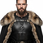 Wolf Head Viking Stainless Steel Pendant Necklace for Men – Norse Gift Box Set - Hadi Craft