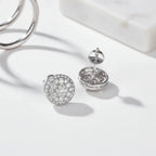 Women's sterling silver moissanite stud earrings 925 Sterling Silver - Hadi Craft