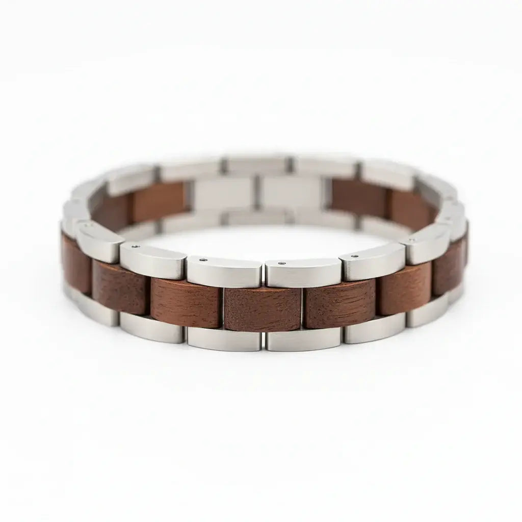 Wood Stainless Steel Bracelet Gift Box for Women Fashion Jewelry - Hadi Craft