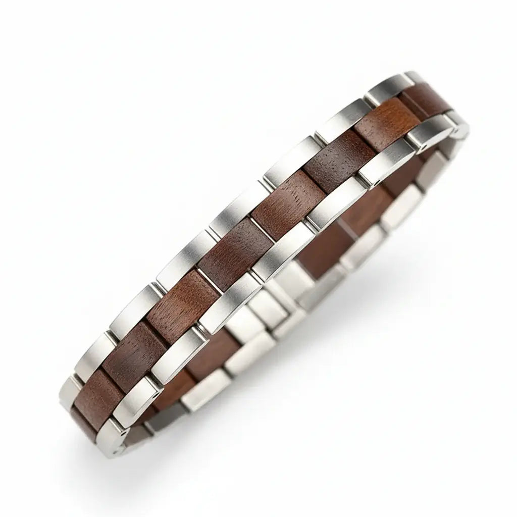 Wood Stainless Steel Bracelet Gift Box for Women Fashion Jewelry - Hadi Craft