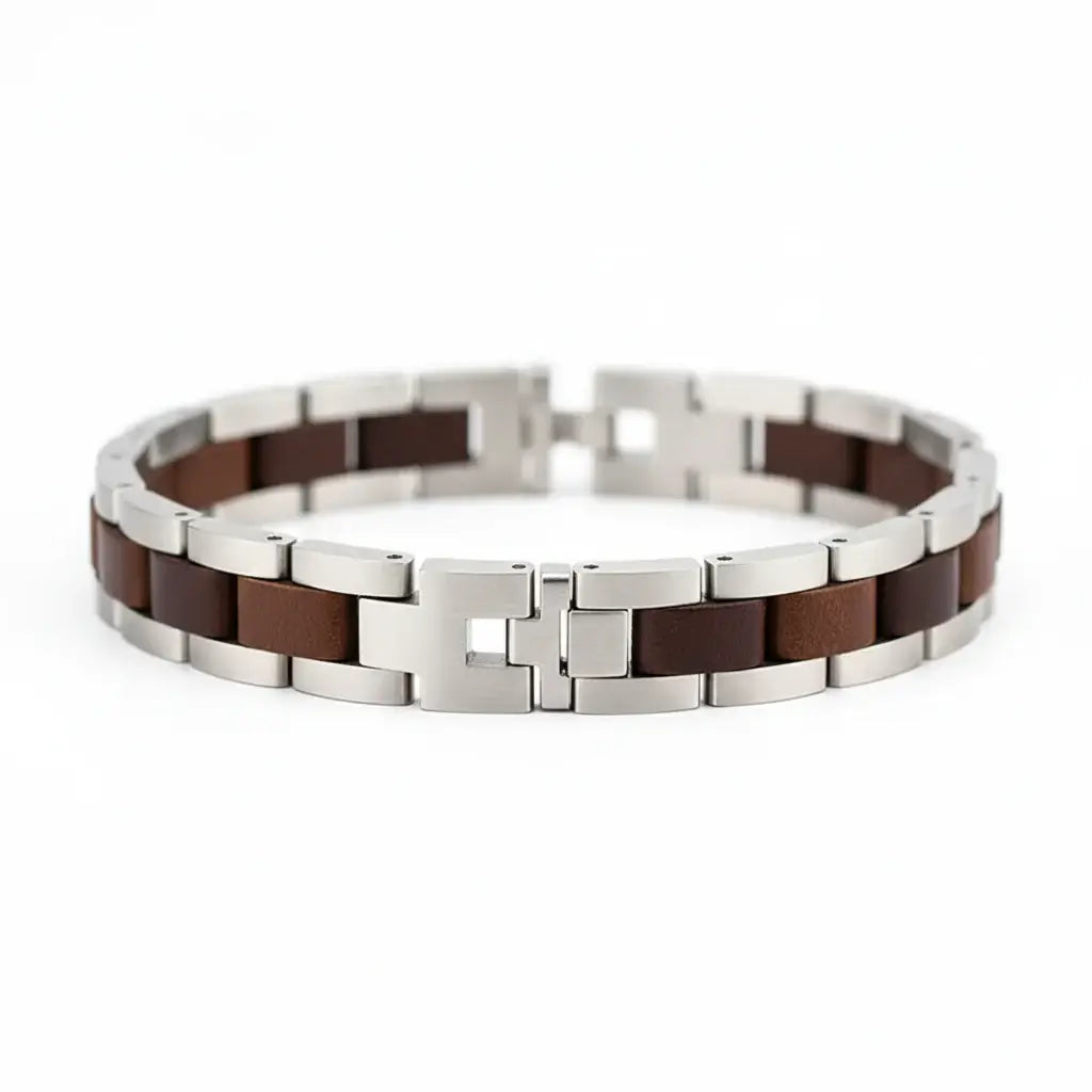 Wood Stainless Steel Bracelet Gift Box for Women Fashion Jewelry - Hadi Craft