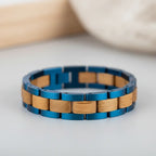 Wooden Men's Link Bracelet Fashion Stainless Steel Charm Man Bracelets - Hadi Craft