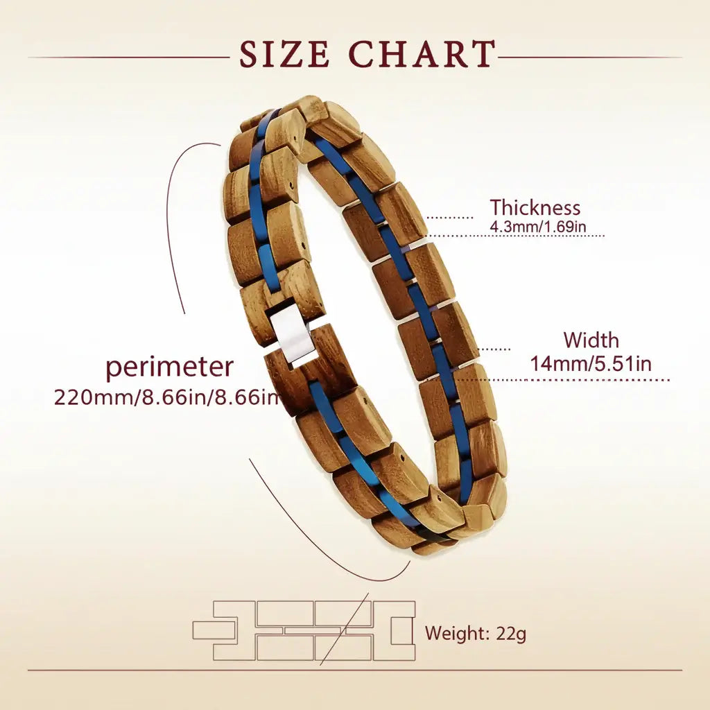 Zebra Patterned Olive Wood bracelet with Gift Box Set - Hadi Craft