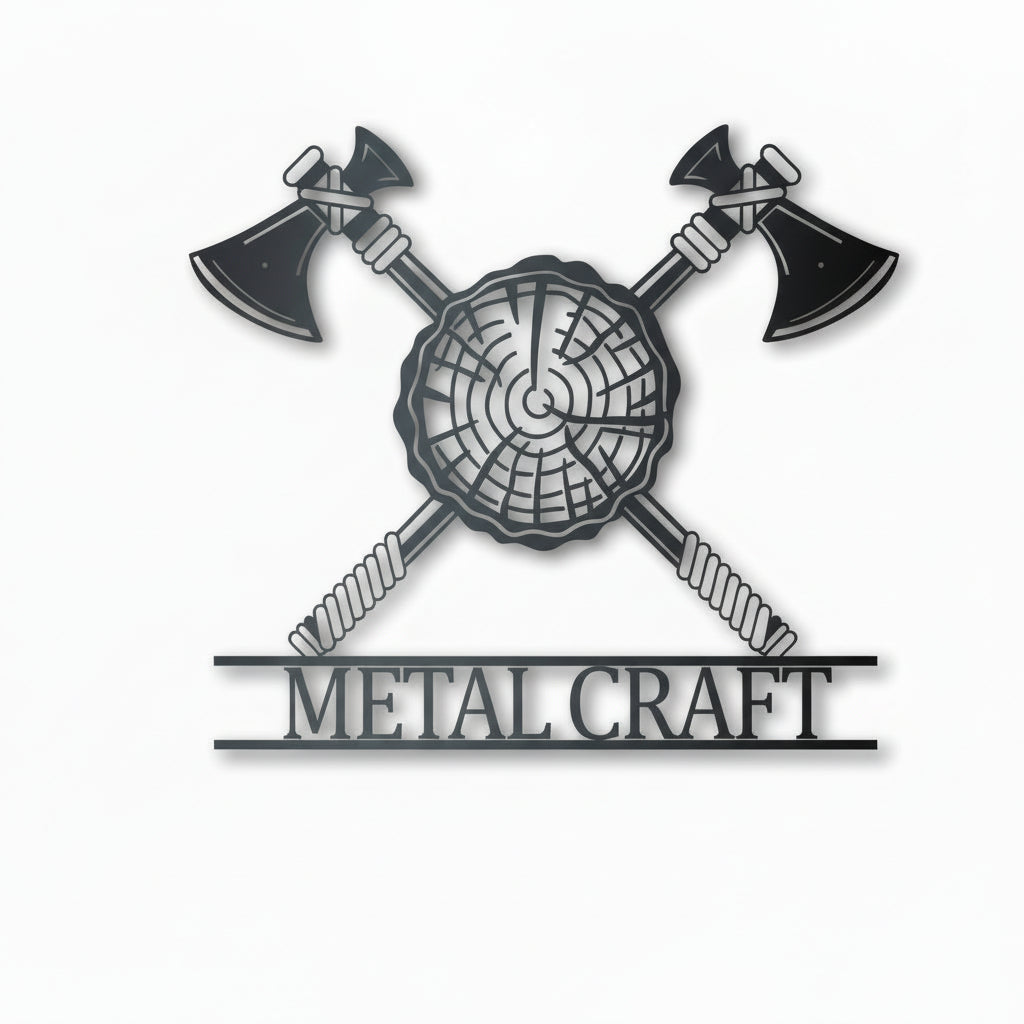 Custom Metal Axe Wall Art - Custom Metal Sign - 14 Color Options