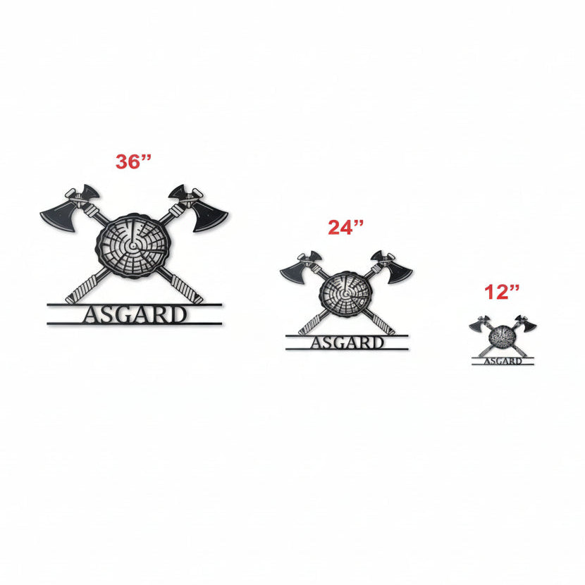 Custom Metal Axe Wall Art - Custom Metal Sign - 14 Color Options