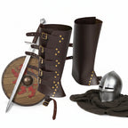 Medieval Viking Knight Boot Covers – Renaissance PU Leather Leggings