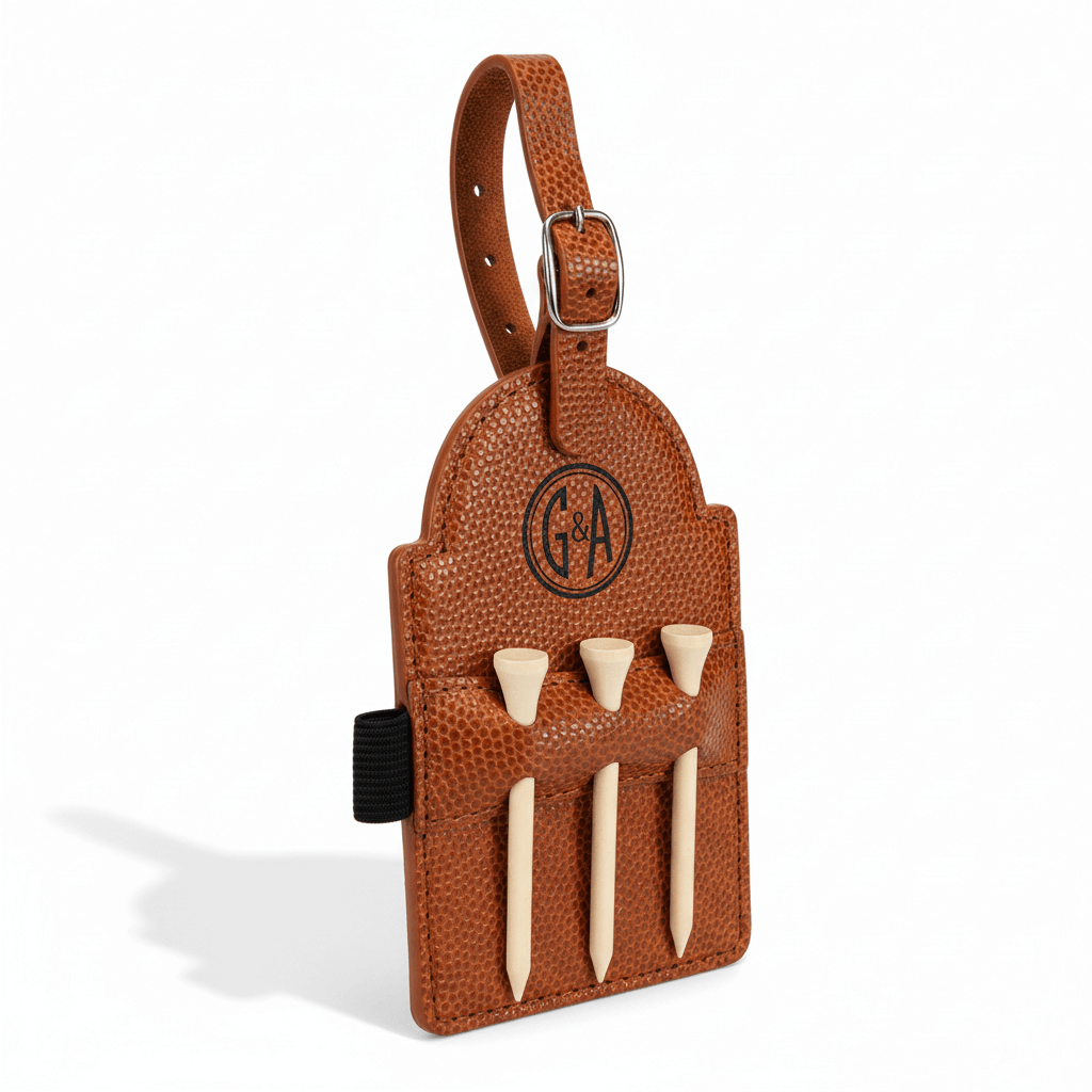 basketball leatherette golf bag tag Premium Laserable Leatherette - Hadi Craft