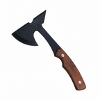 black stainless steel tactical axe head cutting edge pakkawood handle. - Hadi Craft