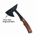 black stainless steel tactical axe head cutting edge pakkawood handle. - Hadi Craft