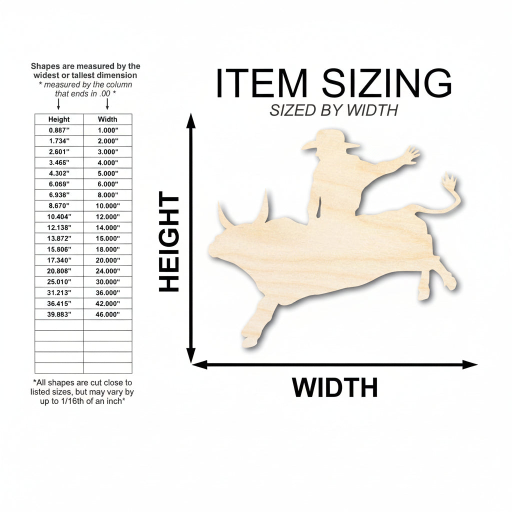 bull rider wood cutout | Hadi Craft USA