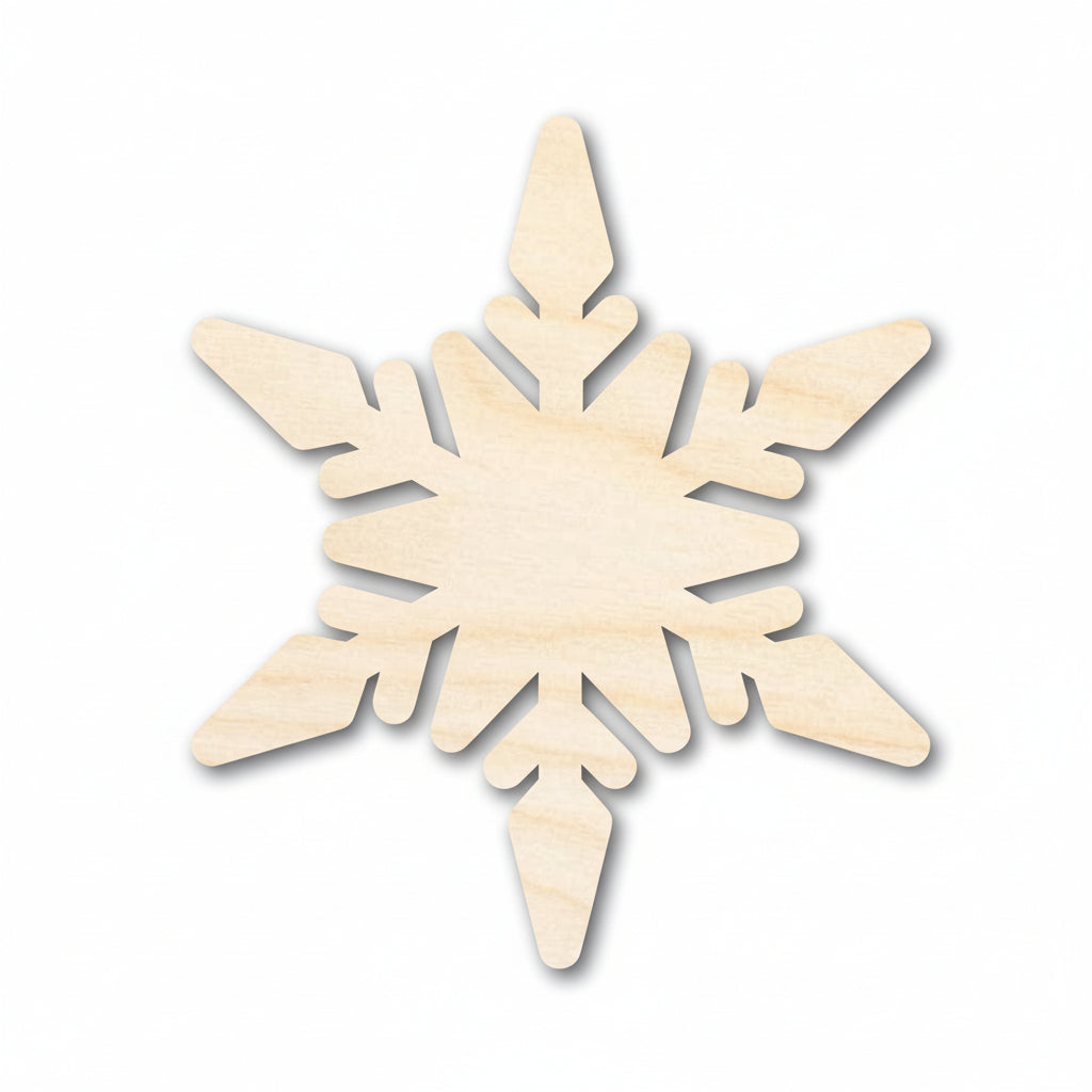 chunky wood snowflake cutout - Hadi Craft USA