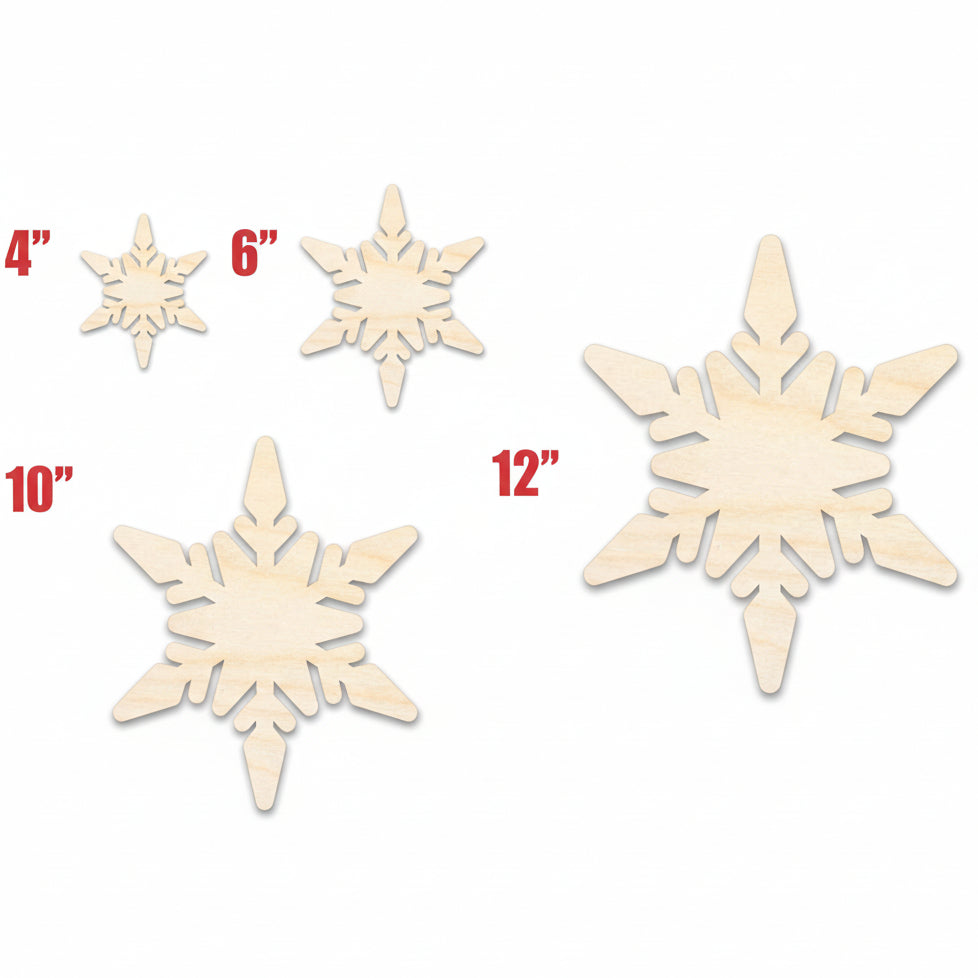 chunky wood snowflake cutout - Hadi Craft USA