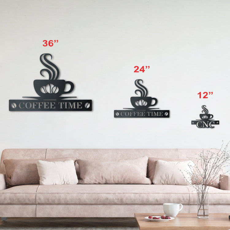 Custom Metal Coffee Bean Wall Art | Personalized Coffee Decor | Indoor & Outdoor | Up to 46" | 20+ Colors