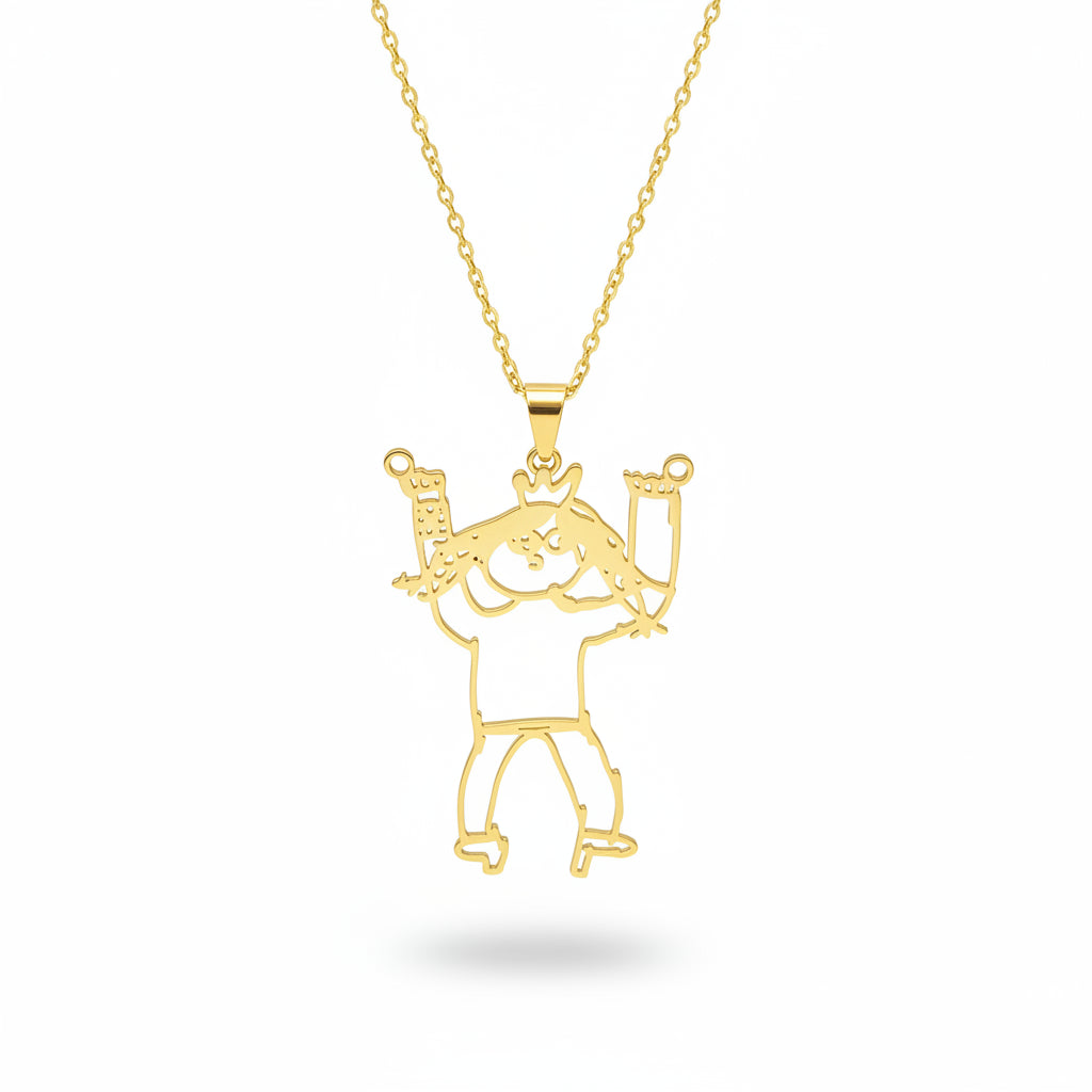 custom child's drawing necklace | Hadi Craft USA