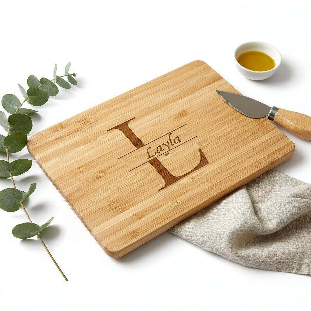 custom engraved bamboo cutting board | Hadi Craft USA
