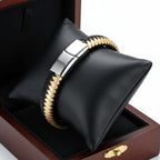 custom engraved men's leather bracelet Wristband Hadi Craft