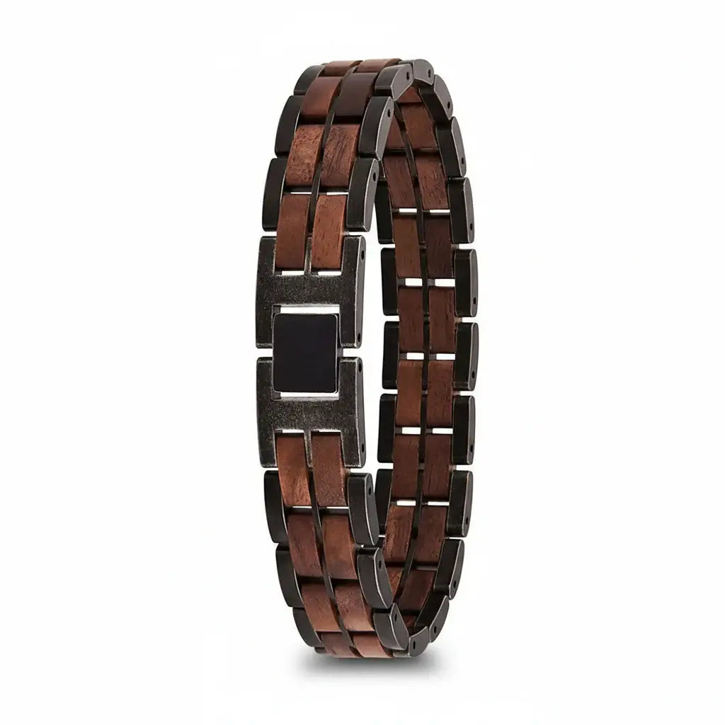 custom engraved wood bracelet Couple wooden Engraved Personalized Gift - Hadi Craft