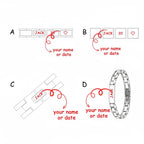custom engraved wood bracelet Couple wooden Engraved Personalized Gift - Hadi Craft